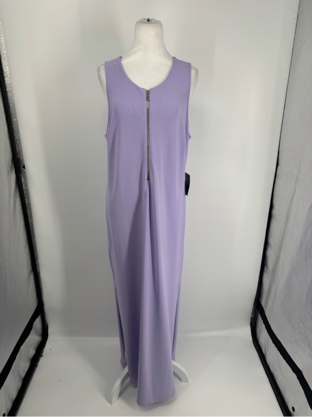 NWT Boston Proper Beyond Travel Collection light purple maxi dress half front